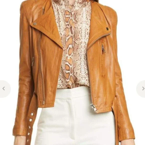 Smythe Pagoda Lambskin Black Leather Jacket - Picture 5 of 8